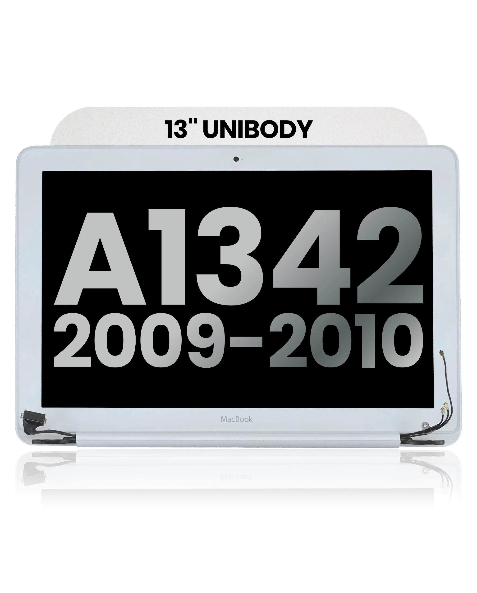 COMPLETE LCD DISPLAY ASSEMBLY FOR MACBOOK 13" UNIBODY A1342 (LATE 2009 / MID 2010) (USED OEM PULL / GRADE: NEW)