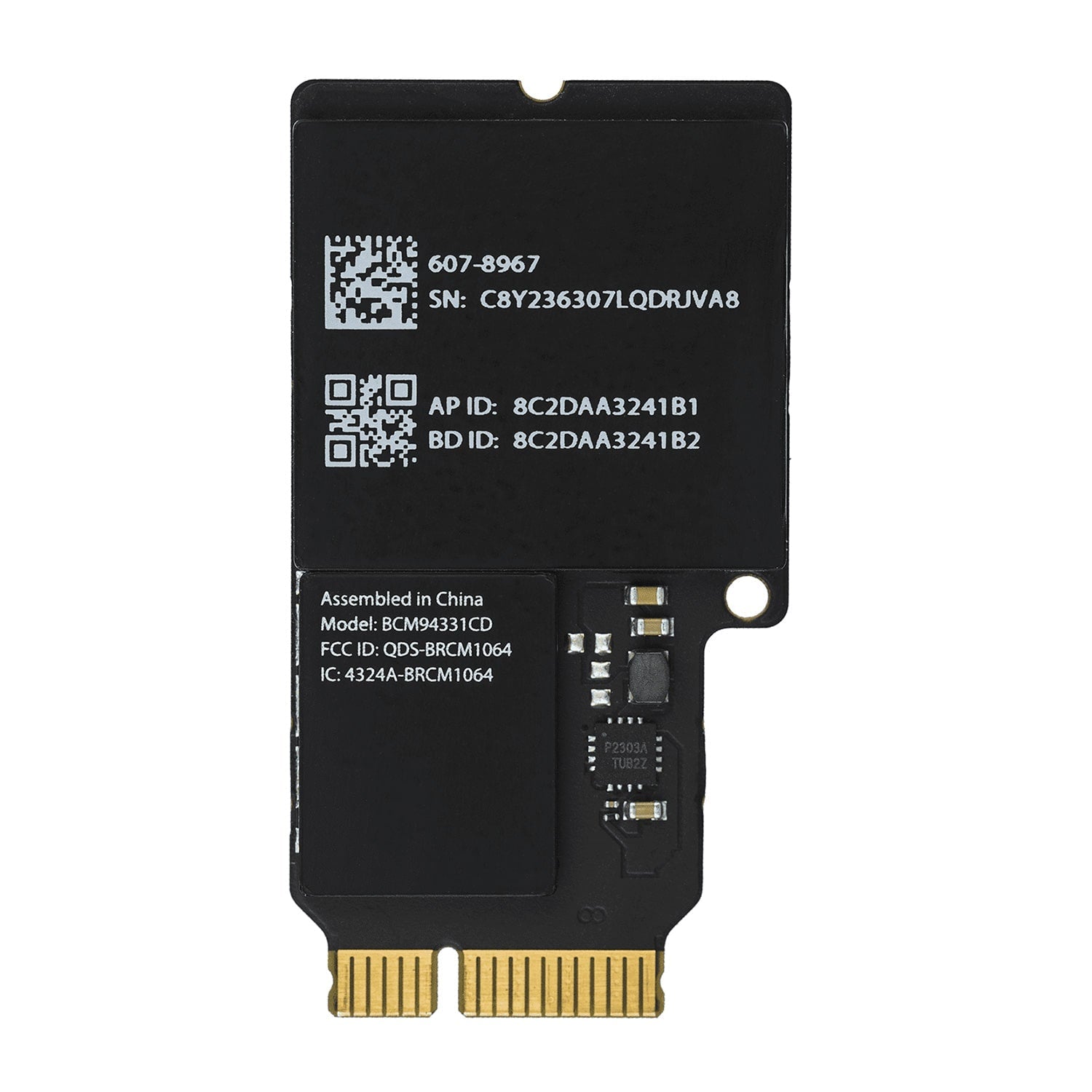 AIRPORT WIRELESS NETWORK CARD #BCM94331CD FOR IMAC A1418/A1419 (LATE 2012, EARLY 2013)
