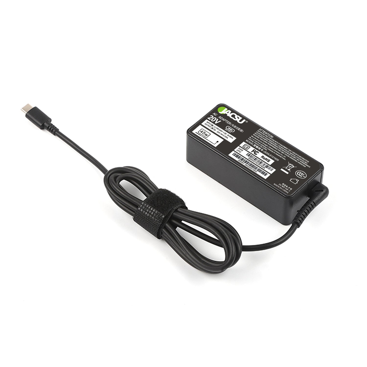 Jacsu 20V 2.25A 45W Lenovo USB Type C USB-C Power Adapter Charger for Lenovo Yoga ThinkPad X1 Tablet Yoga5 pro Lenovo Yoga 910 910-13IKB Laptop Lenovo Chromebook N21(power cord included) 45 W Adapter