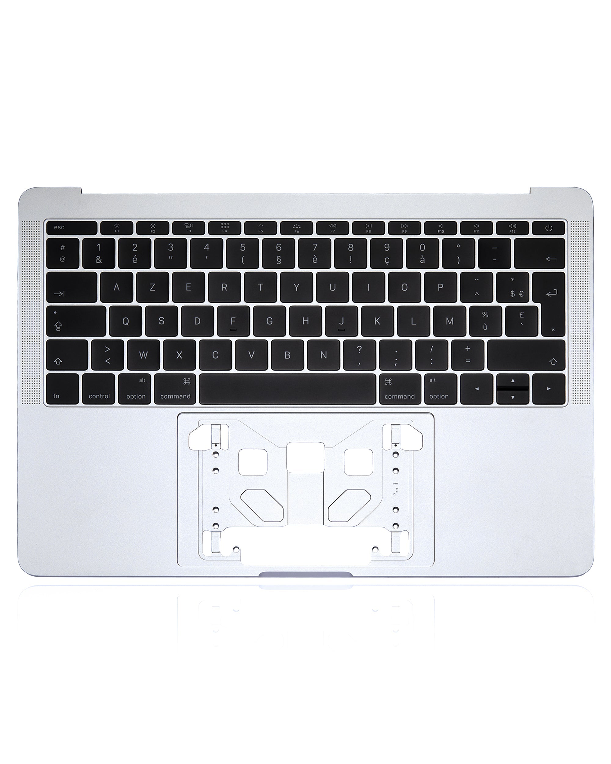 Top Case With Keyboard Compatible For MacBook Pro 13" Retina (A1708 / Late 2016 / Mid 2017) (French Keyboard) (Silver)