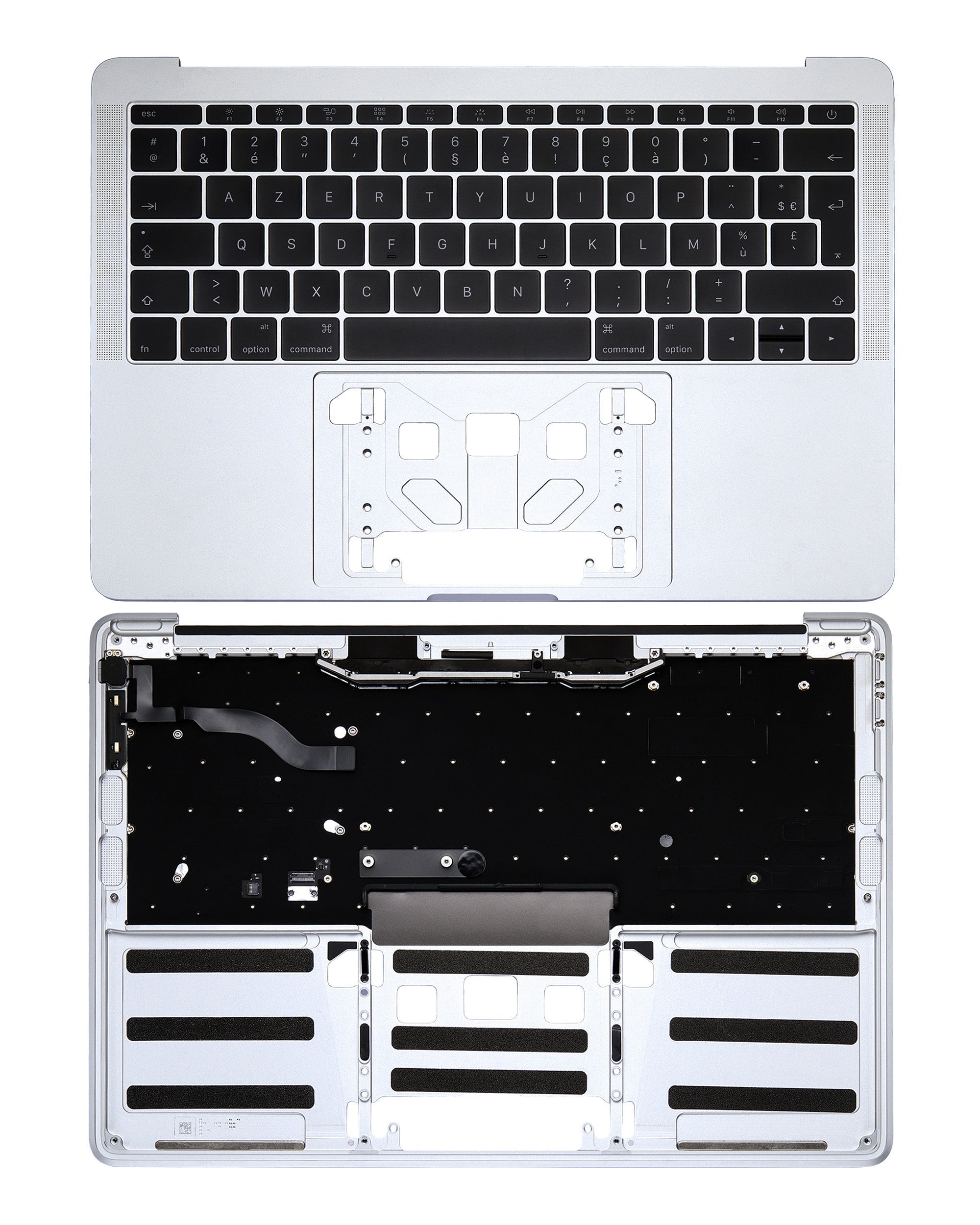 SLIVER TOP CASE WITH FRENCH ENGLISH KEYBOARD FOR MACBOOK PRO 13" A1708 (LATE 2016-MID 2017)