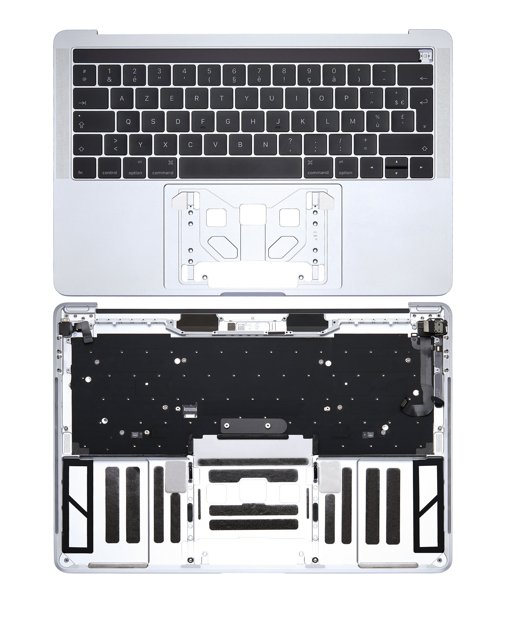 SILVER TOP CASE ASSEMBLY ((FRENCH) FOR MACBOOK PRO 13" TOUCH A1706 (LATE 2016-MID 2017)