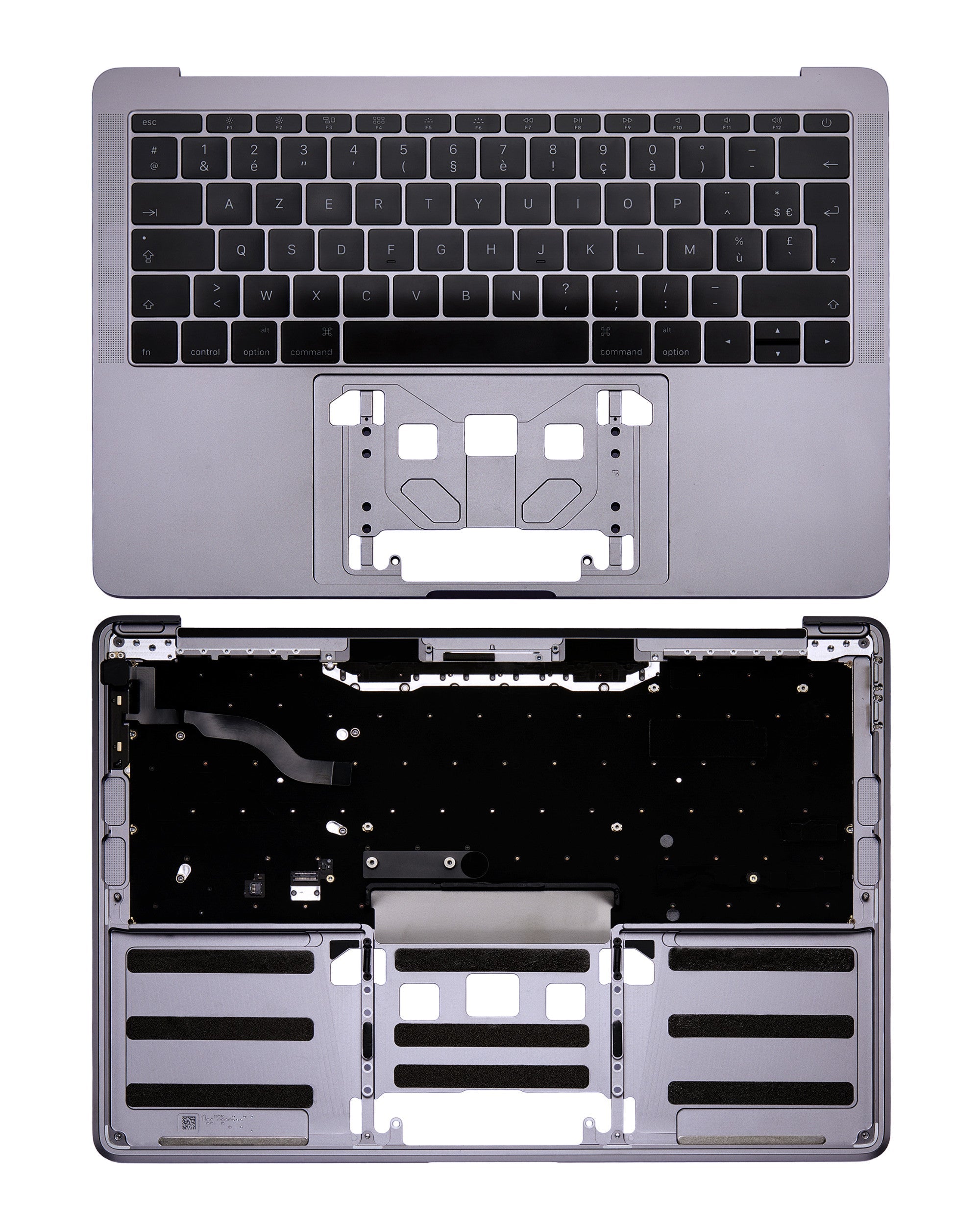 SPACE GRAY TOP CASE WITH FRENCH ENGLISH KEYBOARD FOR MACBOOK PRO 13" A1708 (LATE 2016-MID 2017)