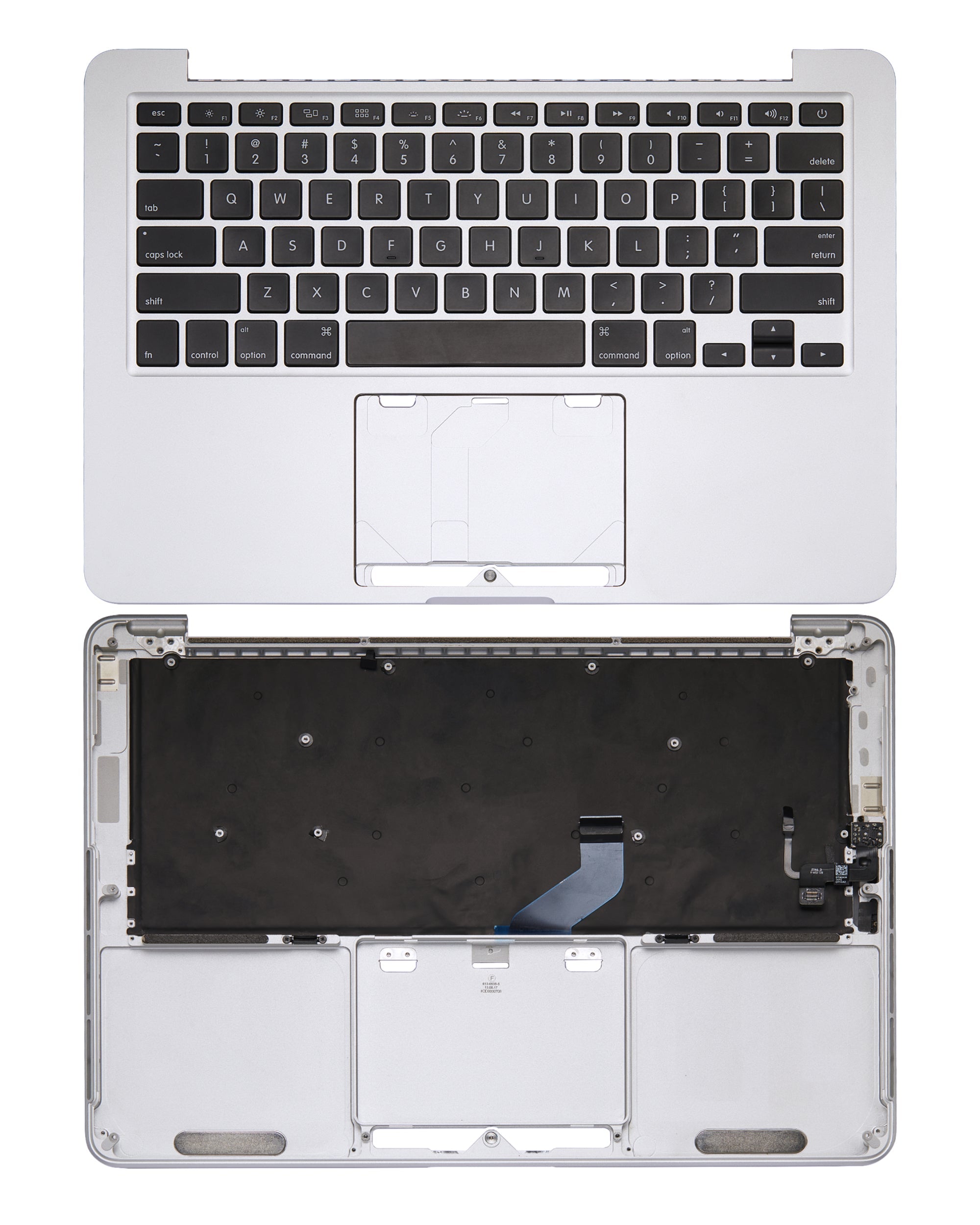 Top Case With Keyboard Compatible For MacBook Pro 13" Retina (A1425 / Late 2012 / Early 2013) (US English) (Used OEM Pull: Grade New)