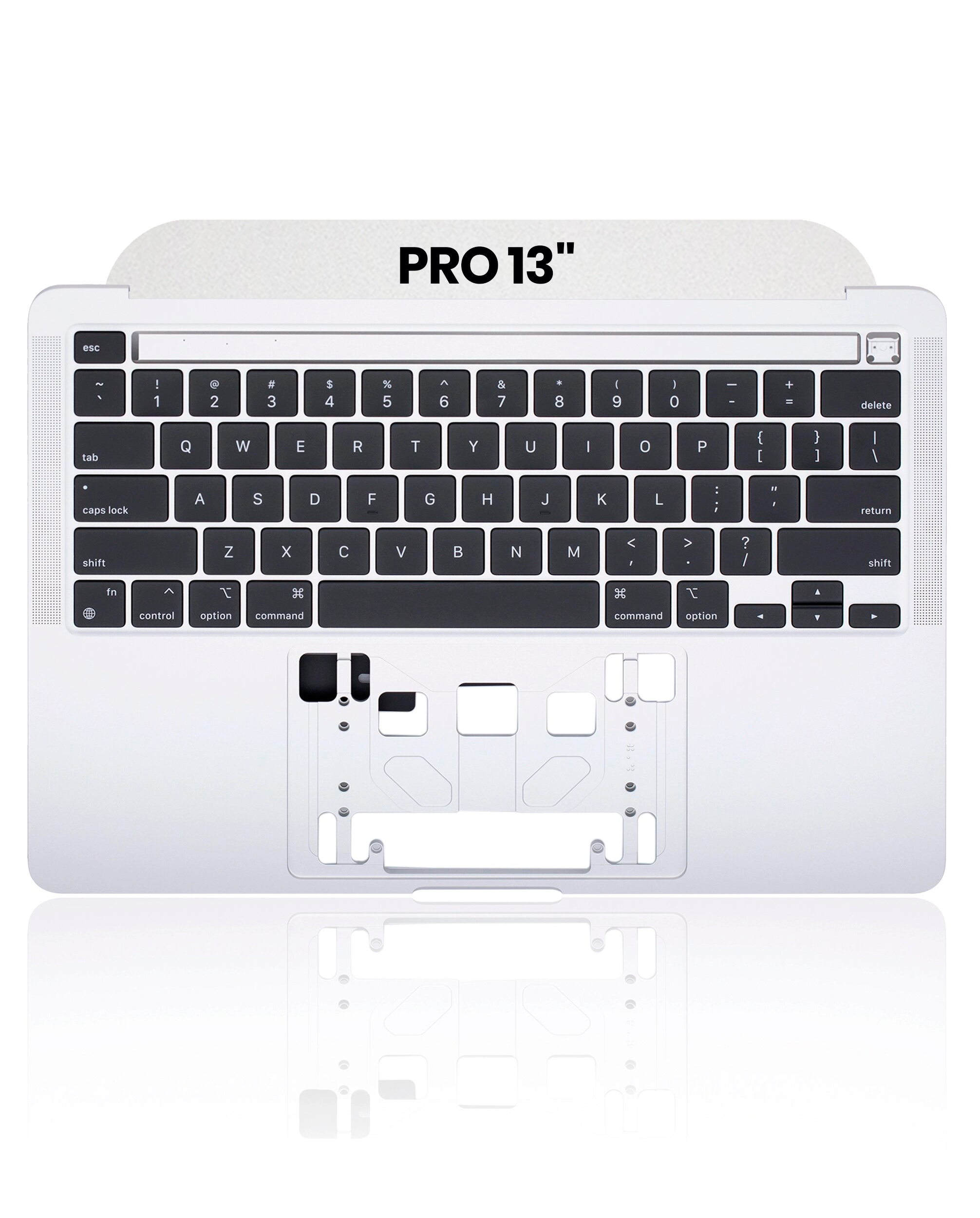 Top Case With Keyboard Compatible For MacBook Pro 13" (A2338 / Late 2020) (US English) (Silver)