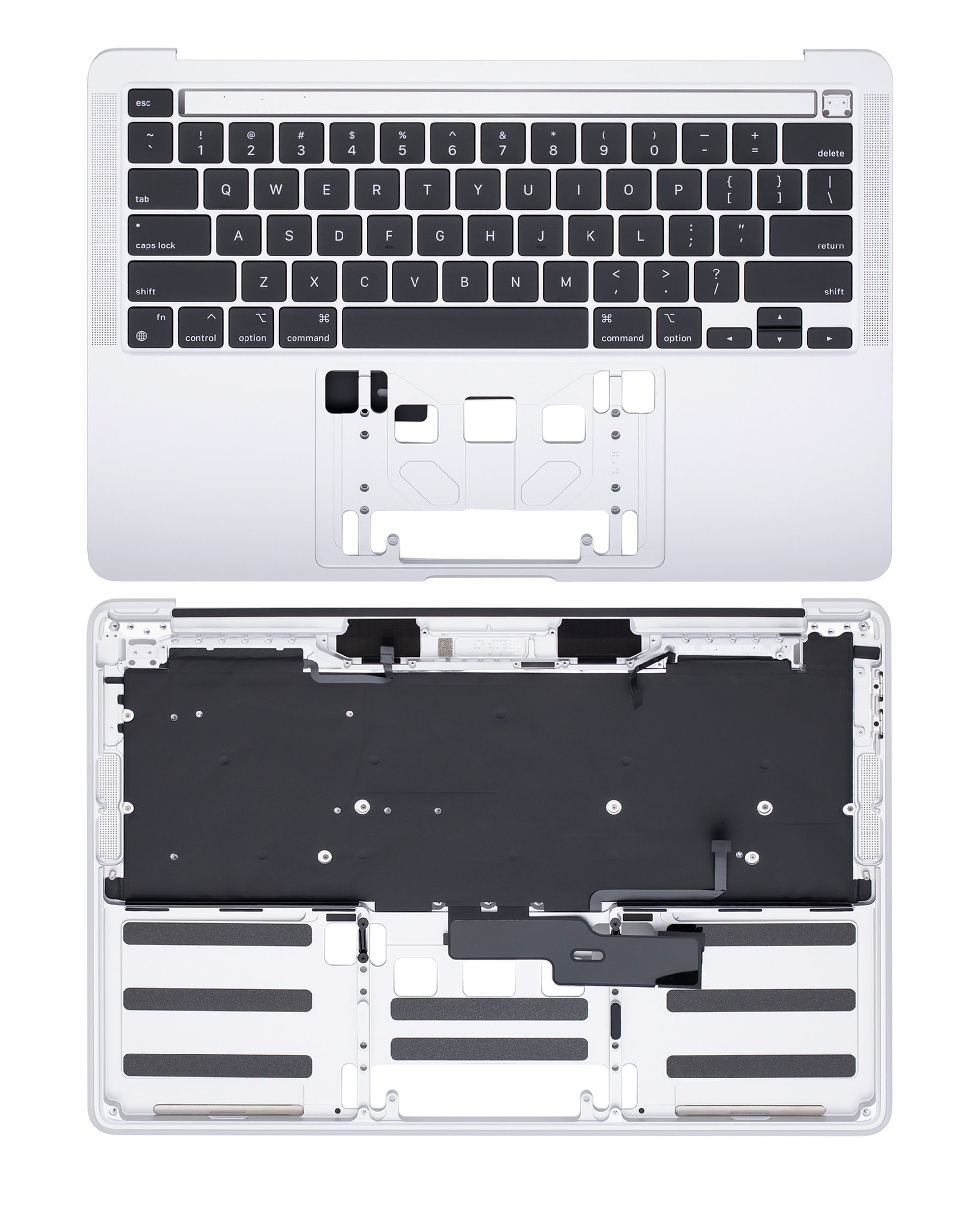 Top Case With Keyboard Compatible For MacBook Pro 13" (A2338 / Late 2020) (US English) (Silver)