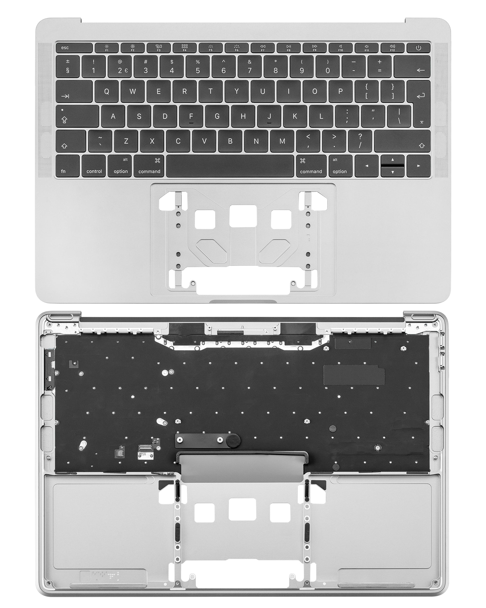 Top Case With Keyboard Compatible For MacBook Pro 13" Retina (A1708 / Late 2016 / Mid 2017) (UK Keyboard) (Used OEM Pull: Grade New) (Space Gray)