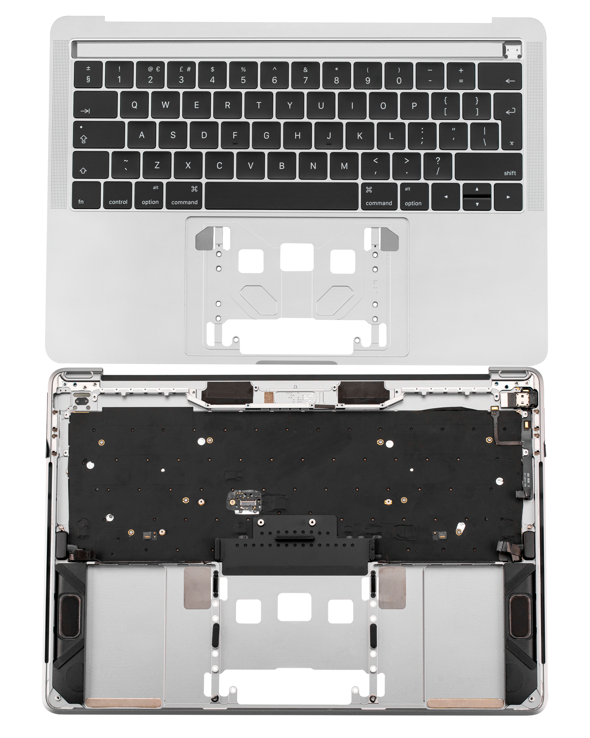 Top Case With Keyboard Compatible For MacBook Pro 13" (A1989 / Late 2018 / Early 2019) (UK Keyboard) (Used OEM Pull: Grade New) (Space Gray)