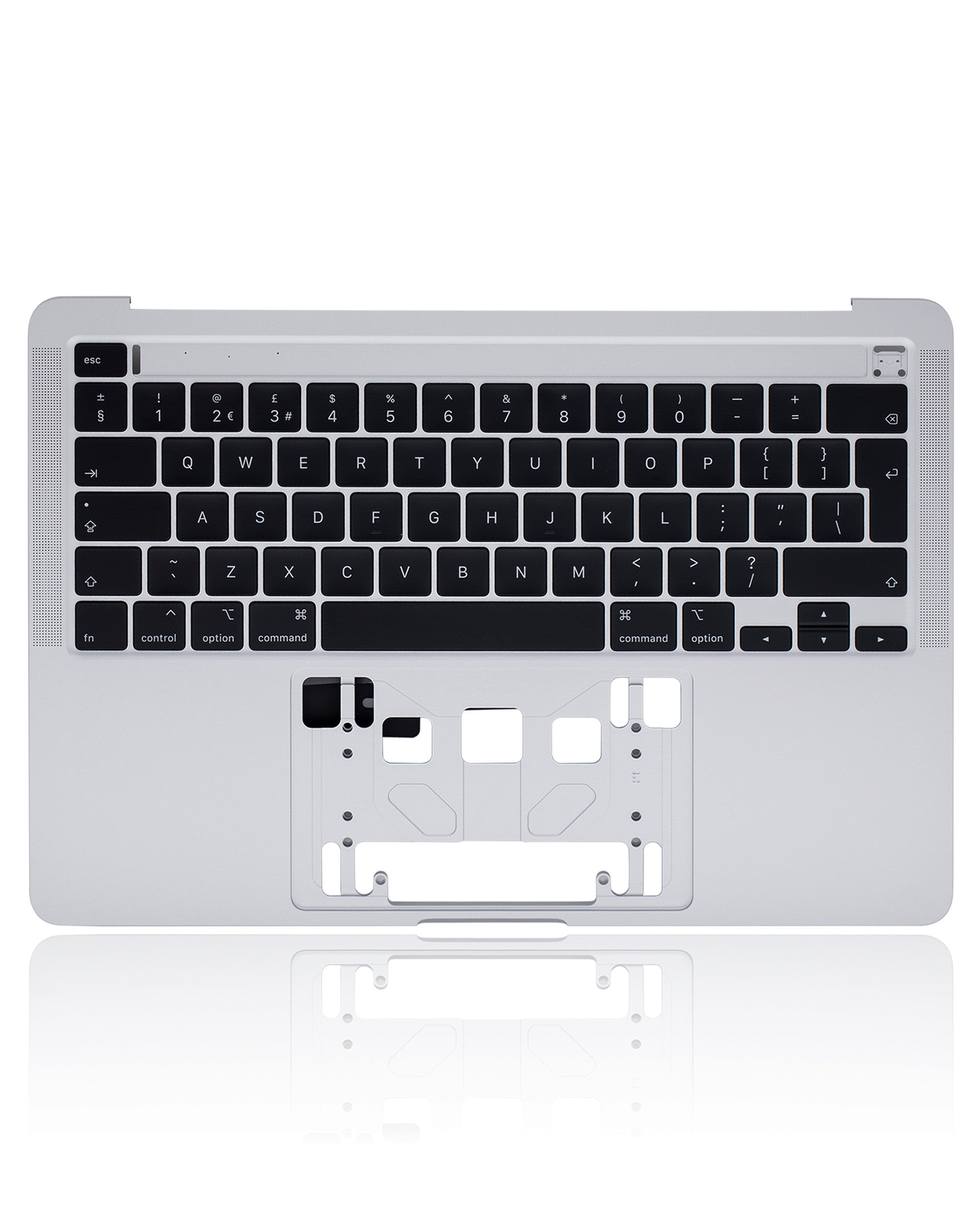 SILVER TOP CASE WITH KEYBOARD MACBOOK PRO 13" A2289 (LATE 2016 TO EARLY 2020) (USED OEM PULL: COSMETIC GRADE: NEW)