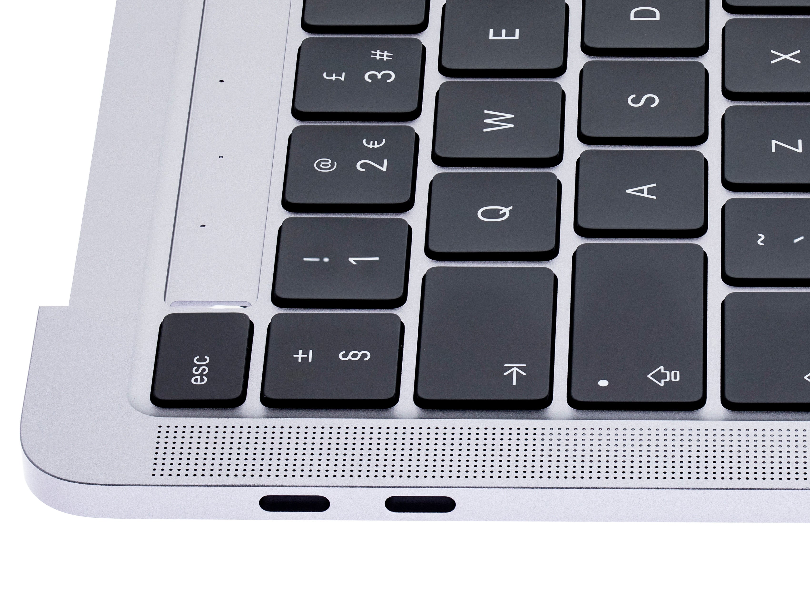 SPACE GRAY TOP CASE WITH KEYBOARD MACBOOK PRO 13" A2289 (LATE 2016 TO EARLY 2020) (USED OEM PULL: COSMETIC GRADE: NEW)