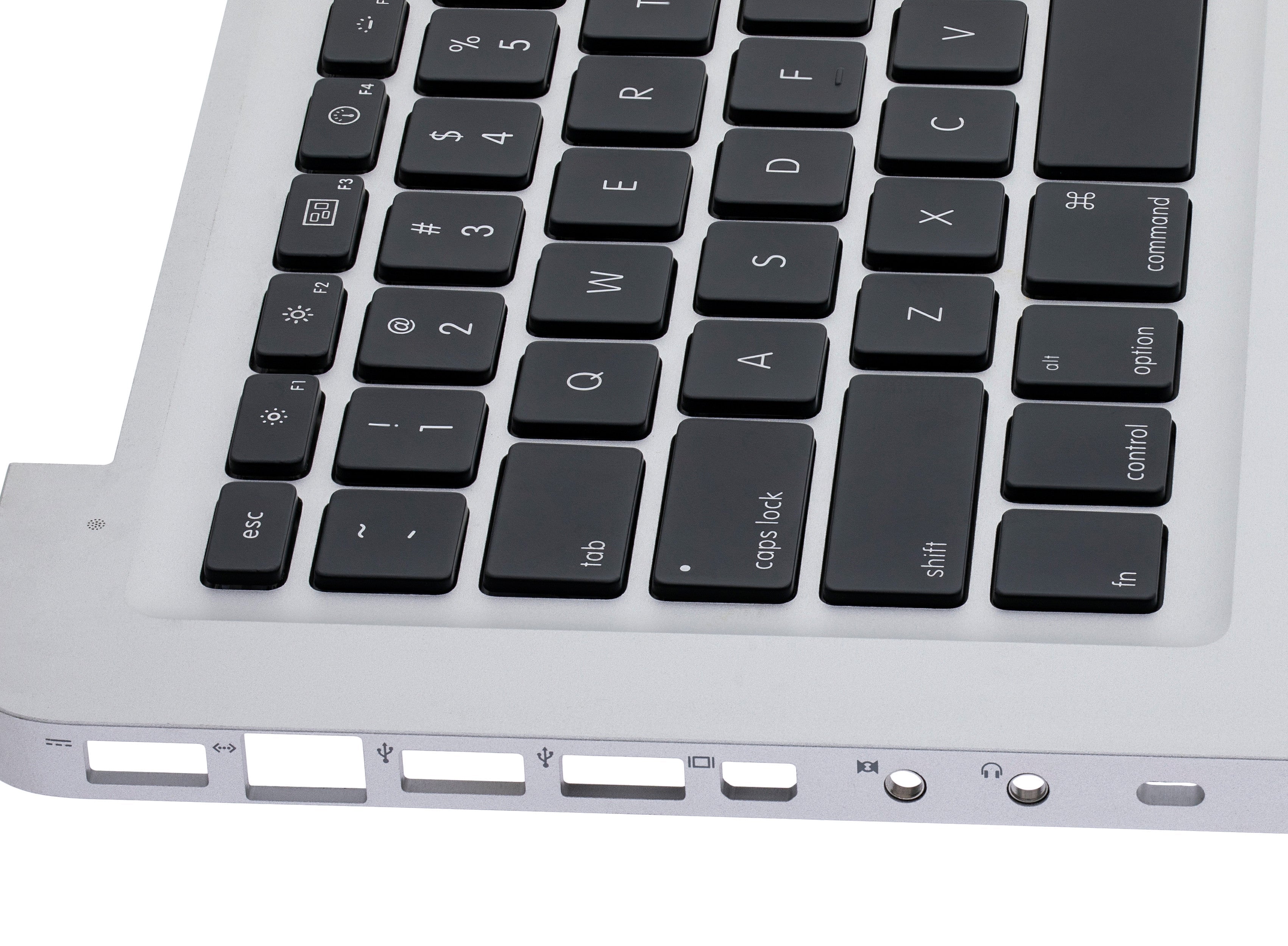 TOP CASE WITH KEYBOARD (US ENGLISH) FOR MACBOOK UNIBODY 13" A1278 (LATE 2008)  (USED OEM PULL: COSMETIC GRADE: NEW)