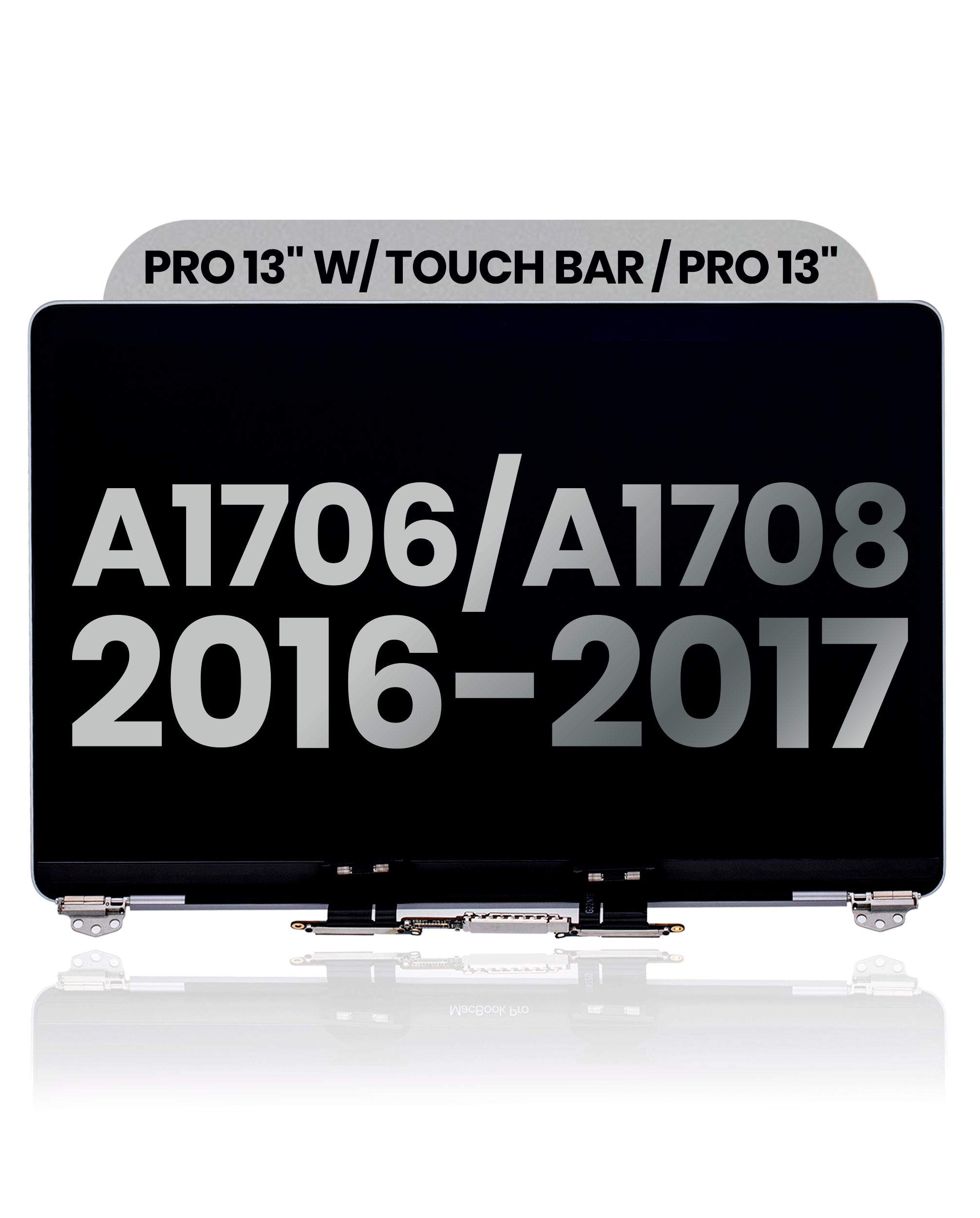 Complete LCD Display Assembly Compatible For MacBook Pro 13" W/ Touch Bar / Pro 13" (A1706 / A1708 / Late 2016 / Mid 2017) (Used OEM Pull: Grade B) (Space Gray)