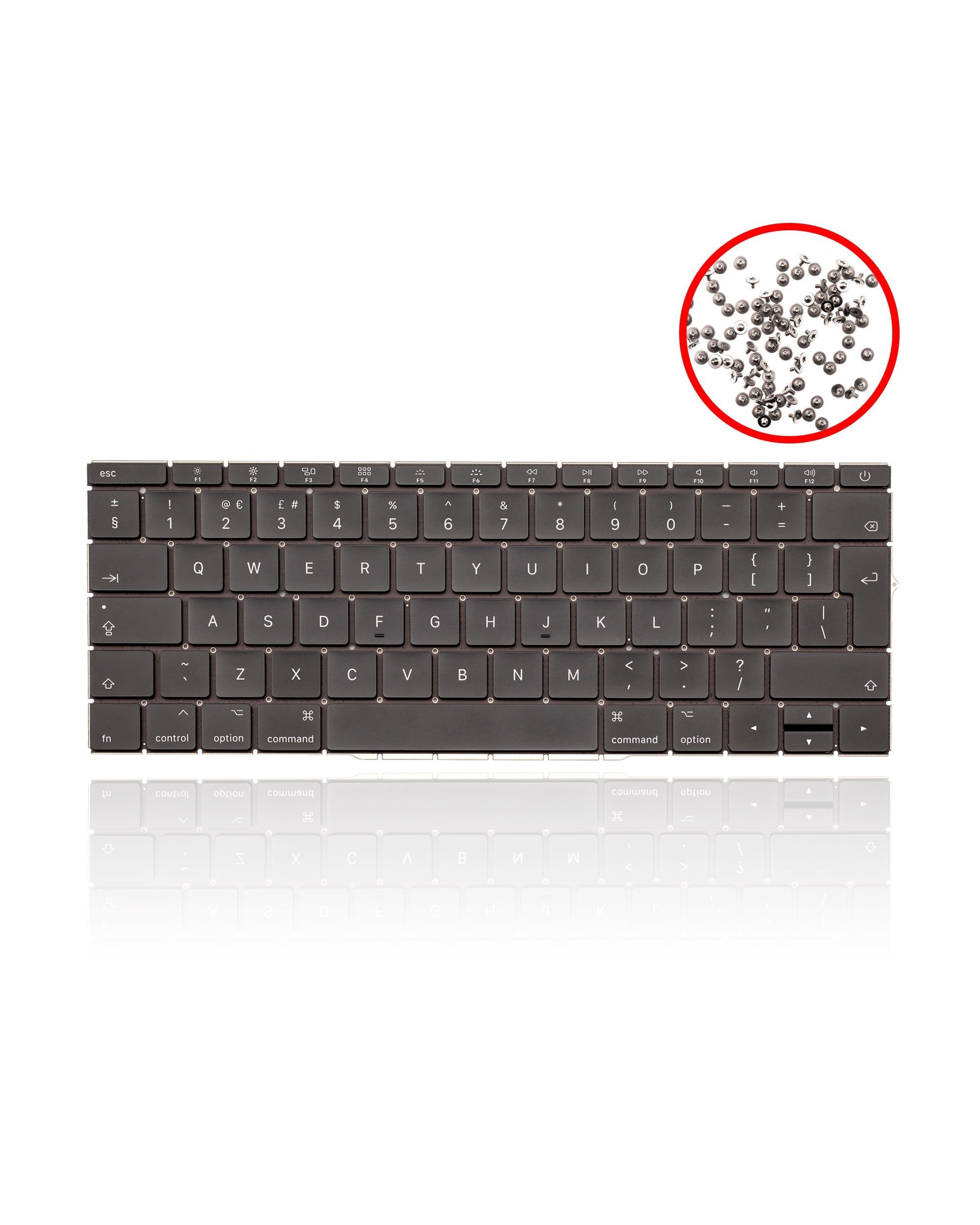 Keyboard W/ Backlight & Screws Compatible For MacBook Pro 13" Retina (A1708 / Late 2016 / Mid 2017) (UK English)