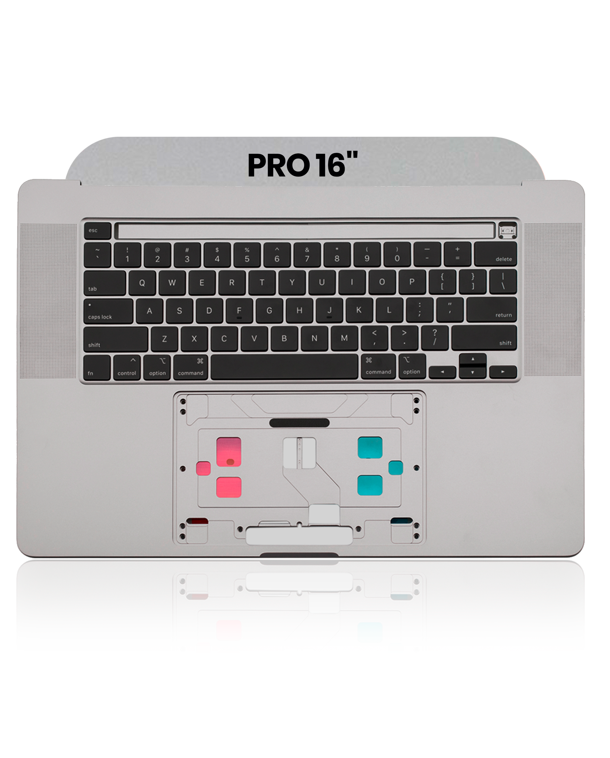 Top Case With Keyboard Compatible For MacBook Pro 16" (A2141 / Mid 2019) (US English) (Used OEM Pull: Grade New) (Silver)