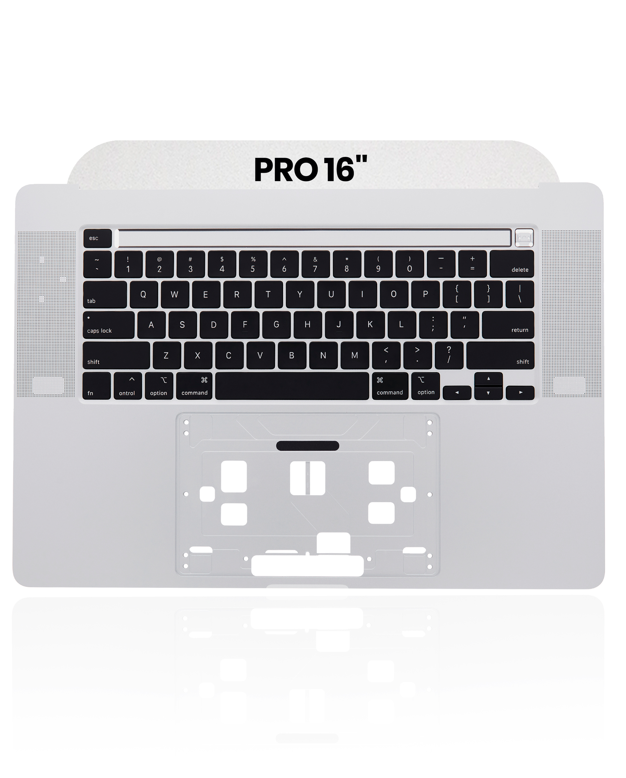 Top Case With Keyboard Compatible For MacBook Pro 16" (A2141 / Mid 2019) (US English) (Used OEM Pull: Grade New) (Silver)