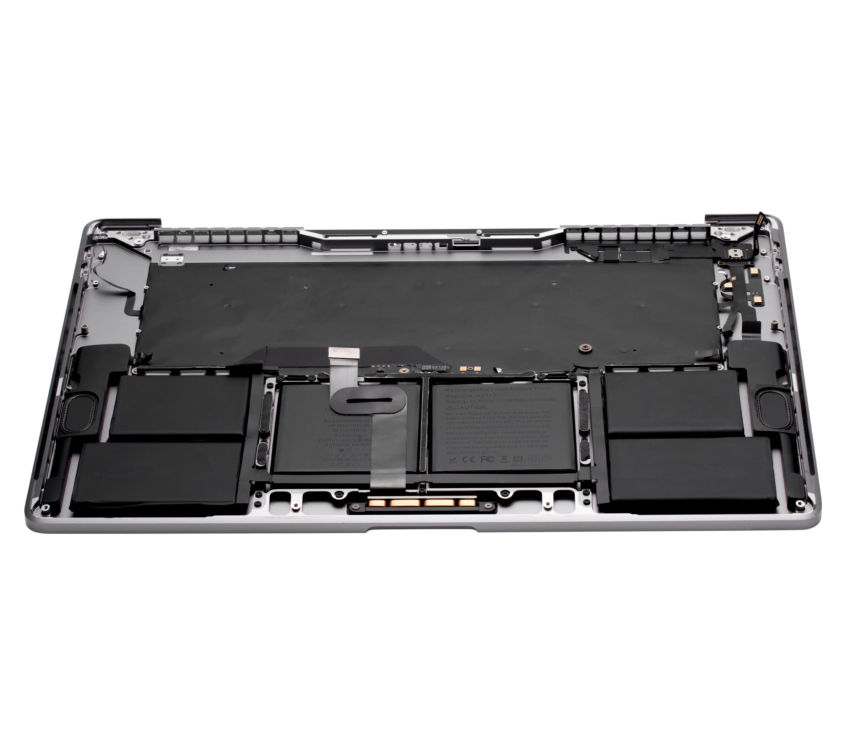 Top Case Assembly With Battery And Keyboard Compatible For MacBook Pro 16" (A2141 / Mid 2019) (US English) (Used OEM Pull: Grade New) (Silver)