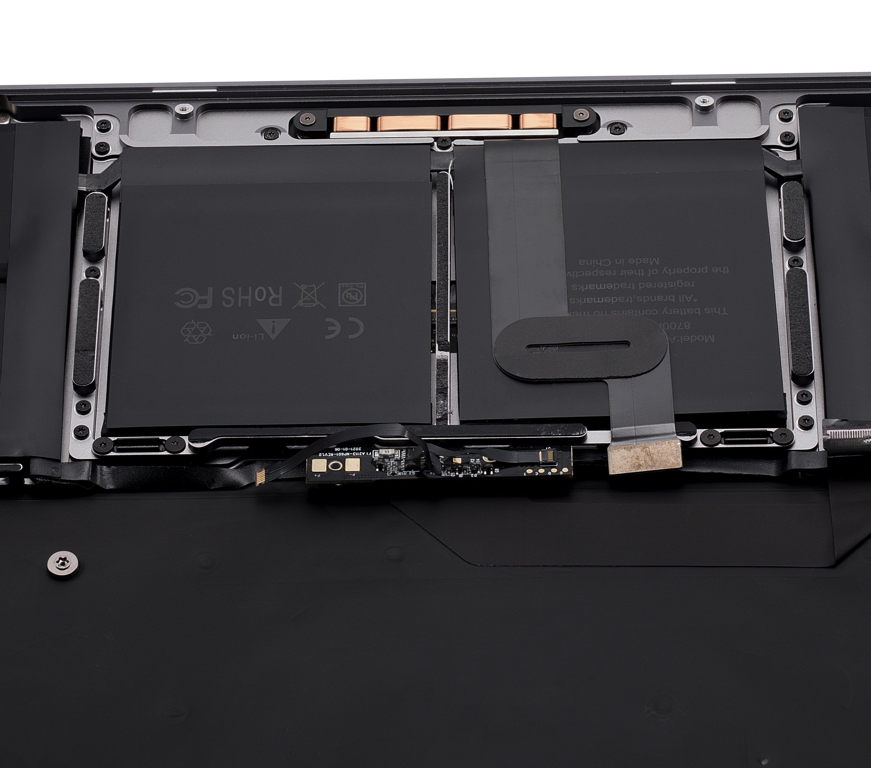 Top Case Assembly With Battery And Keyboard Compatible For MacBook Pro 16" (A2141 / Mid 2019) (UK English) (Used OEM Pull: Grade New) (Space Gray)