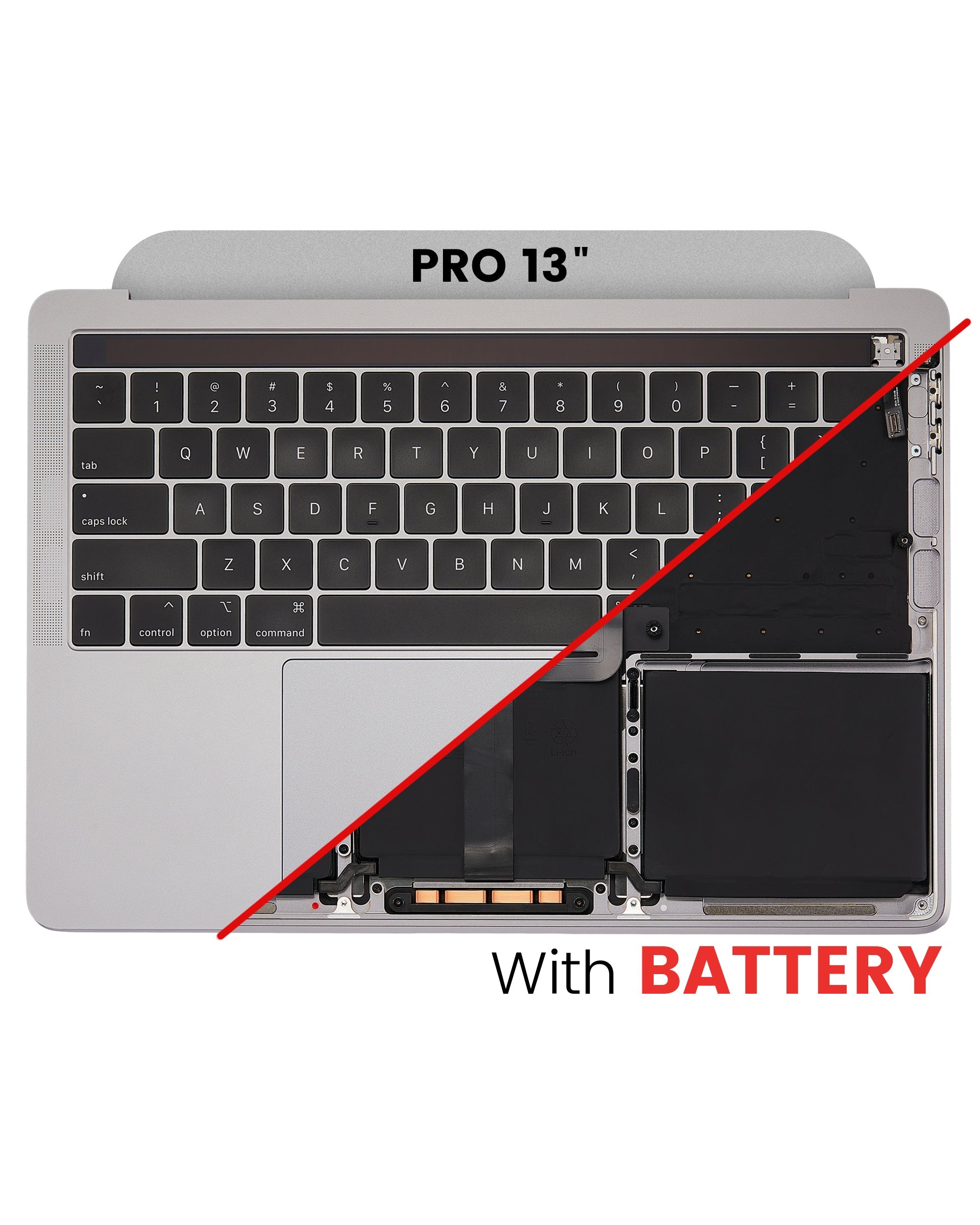 Top Case Assembly (With Battery And Keyboard) Compatible For MacBook Pro 13" (A2159 / Mid 2019) (US English) (Space Gray)