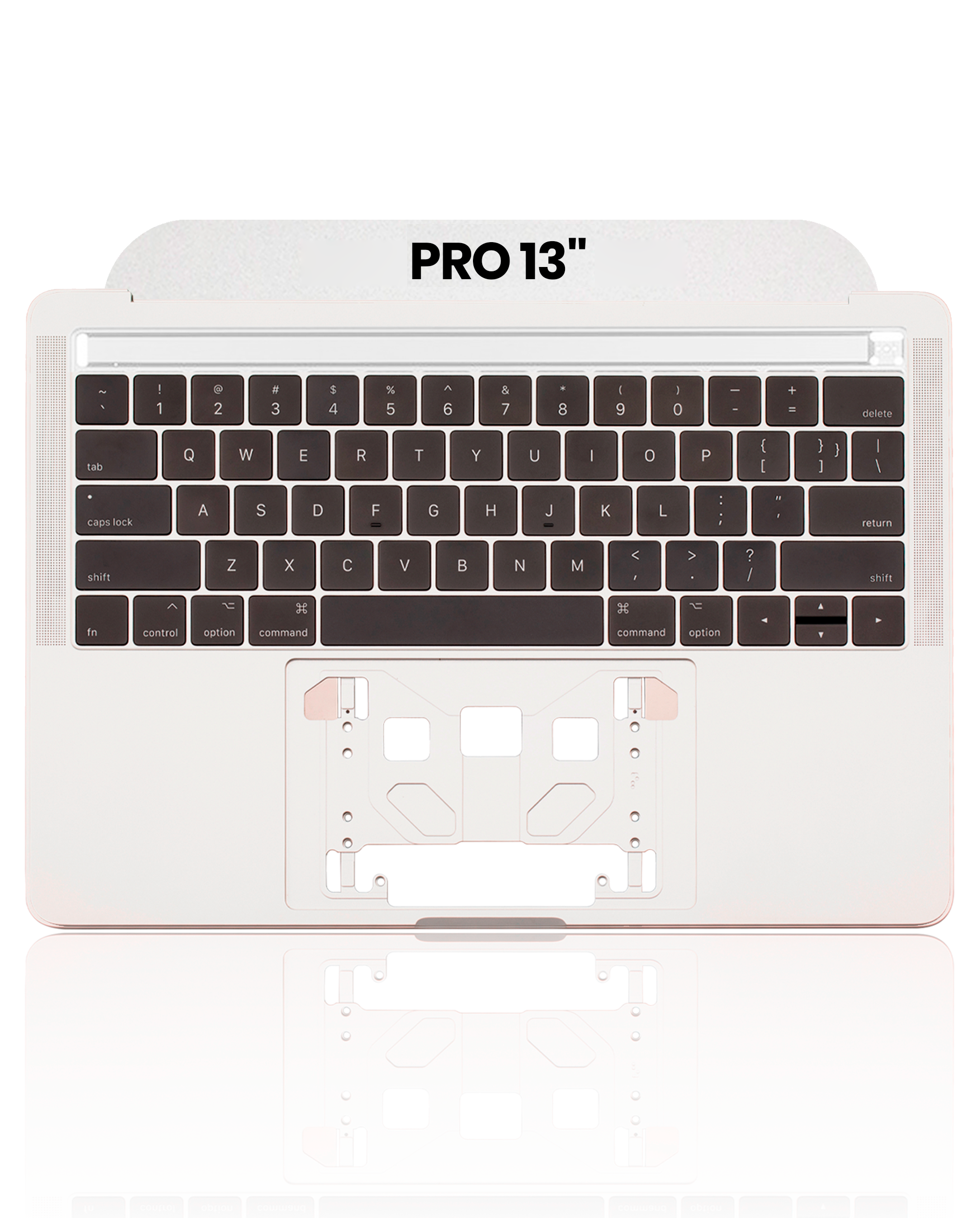 Top Case With Keyboard Compatible For MacBook Pro 13" W/ Touch Bar (A1706 / Late 2016 / Mid 2017) (US English) (Used OEM Pull: Grade A) (Silver)