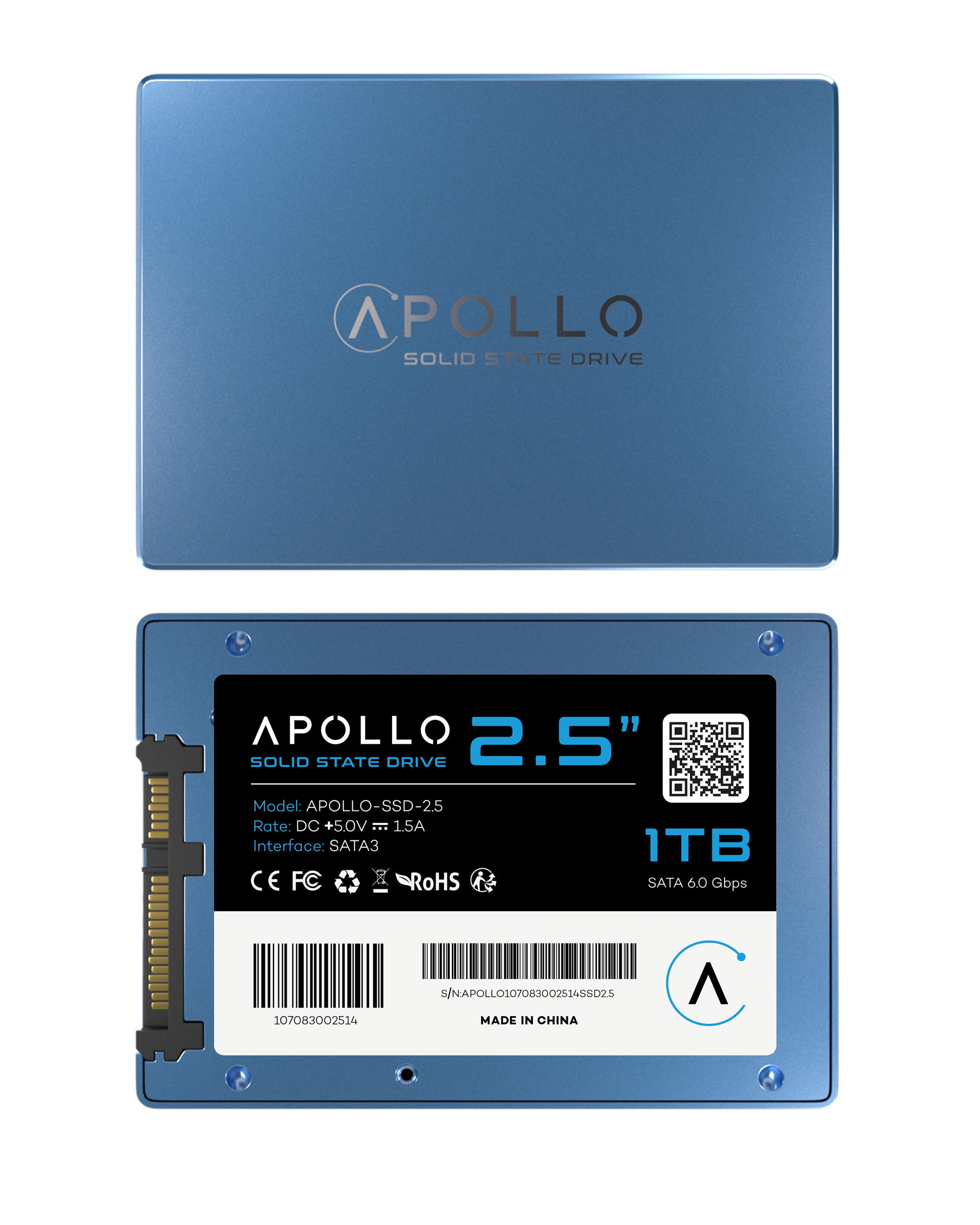 Apollo High Performance 2.5" SSD 3D TLC Nand 128GB