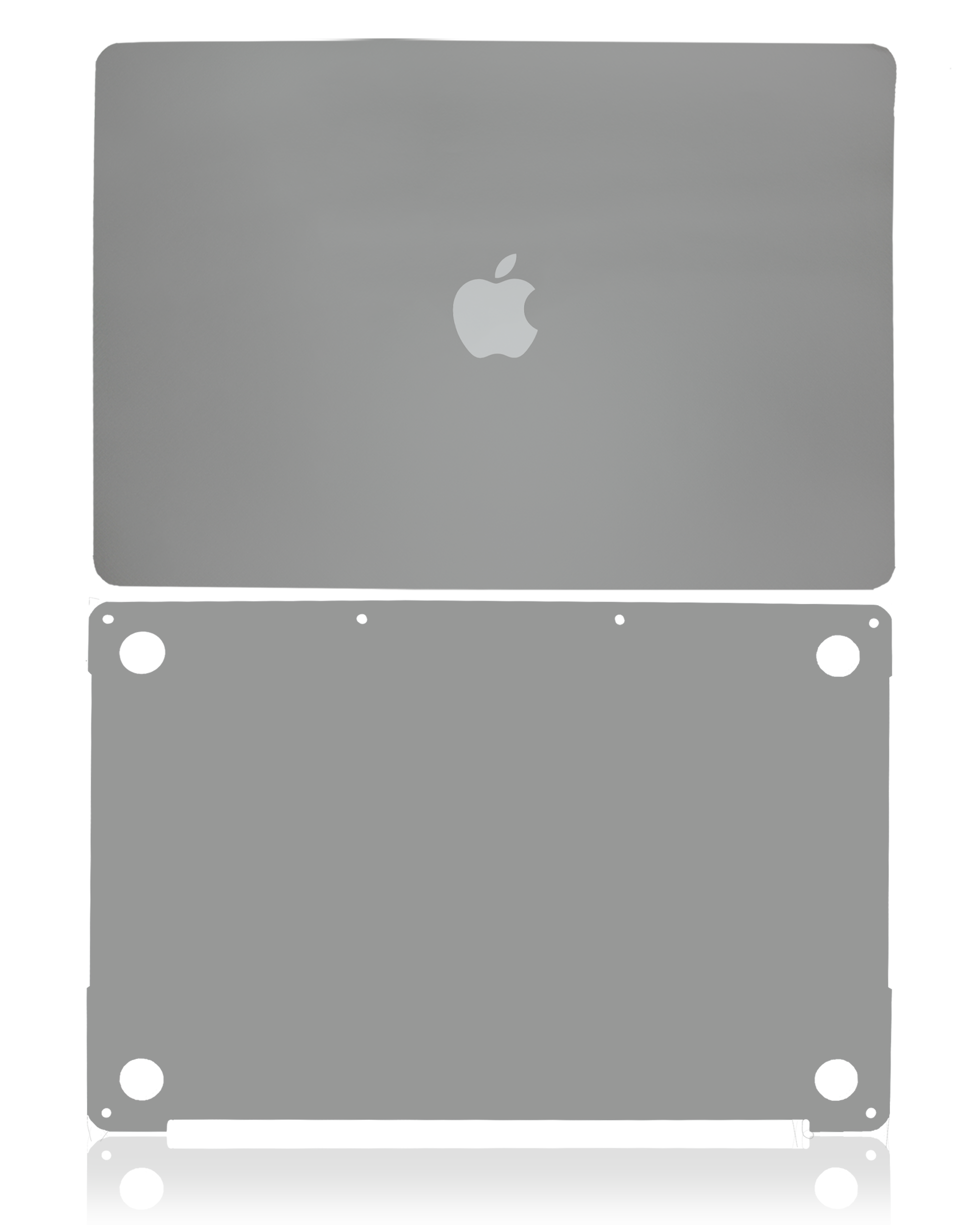 2 in 1 (Top and Bottom) Skin Compatible For MacBookPro 13" (A2251 / Mid 2020) (Space Gray)