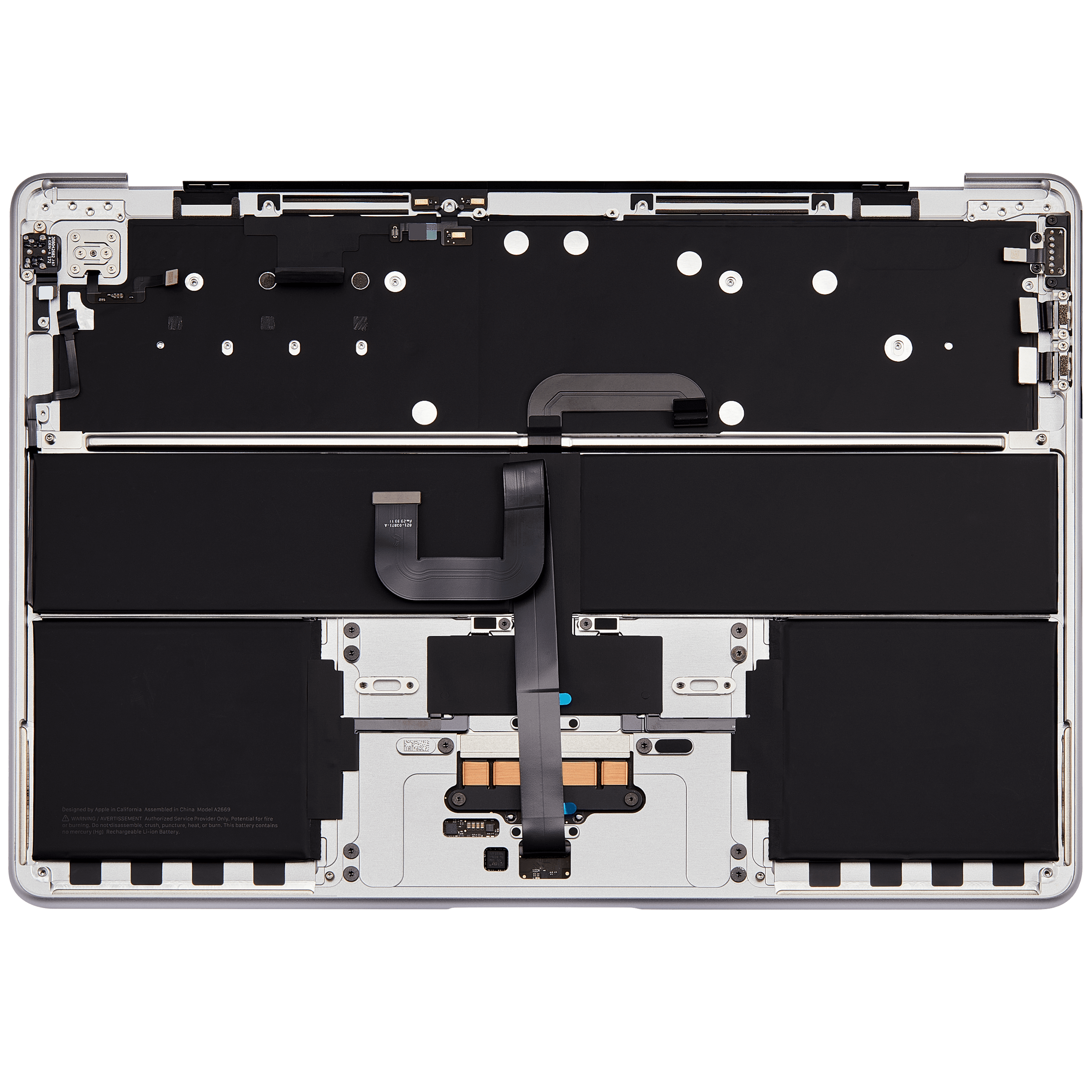 Top Case Assembly With Battery And Keyboard Compatible For MacBook Air 13" (A2681 / Mid 2022) (US Keyboard) (Silver)