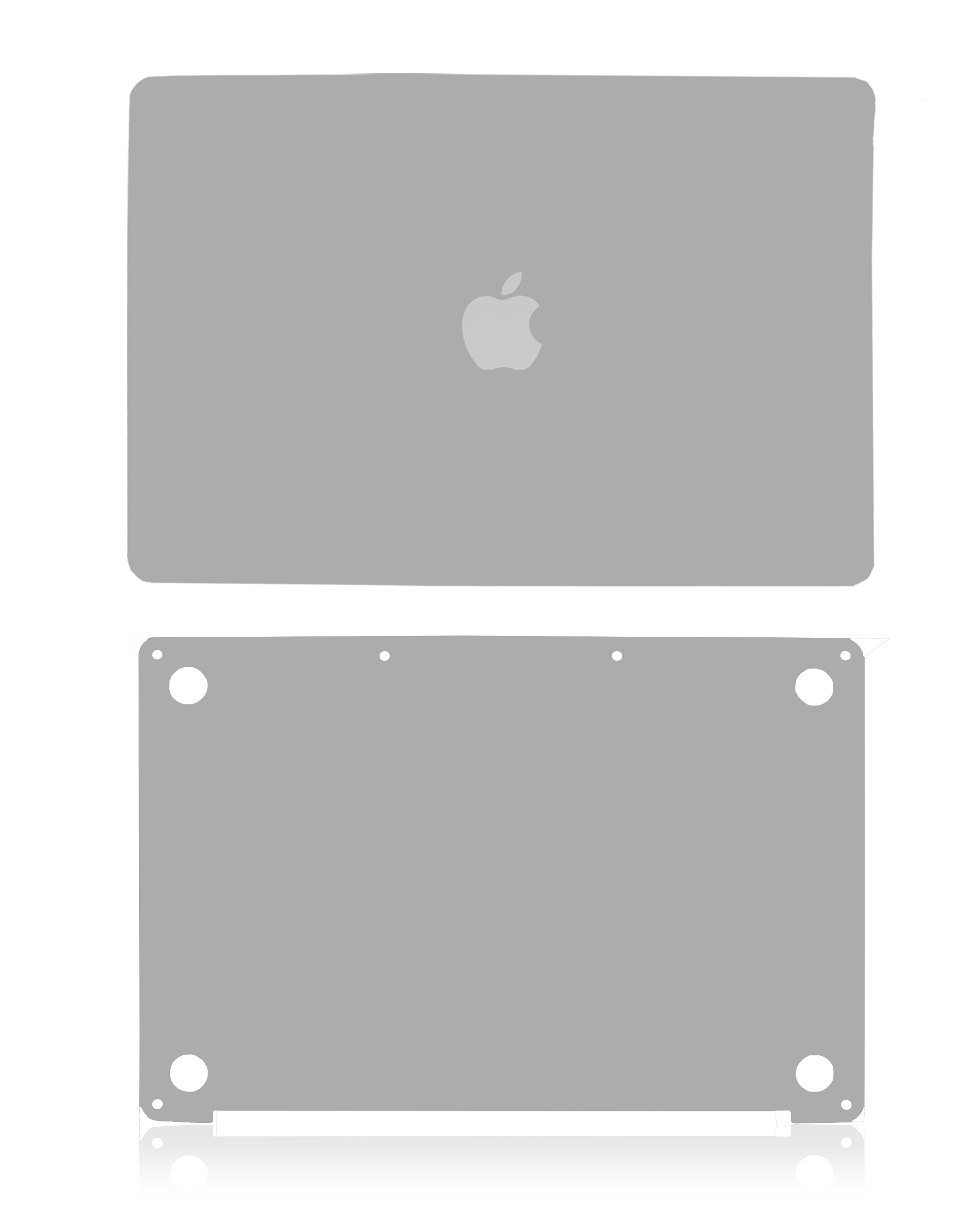 2 in 1 (Top and Bottom) Skin Compatible For MacBook Pro 13" (A2289 / Mid 2020) (A2338 / Late 2020) (Space Gray)