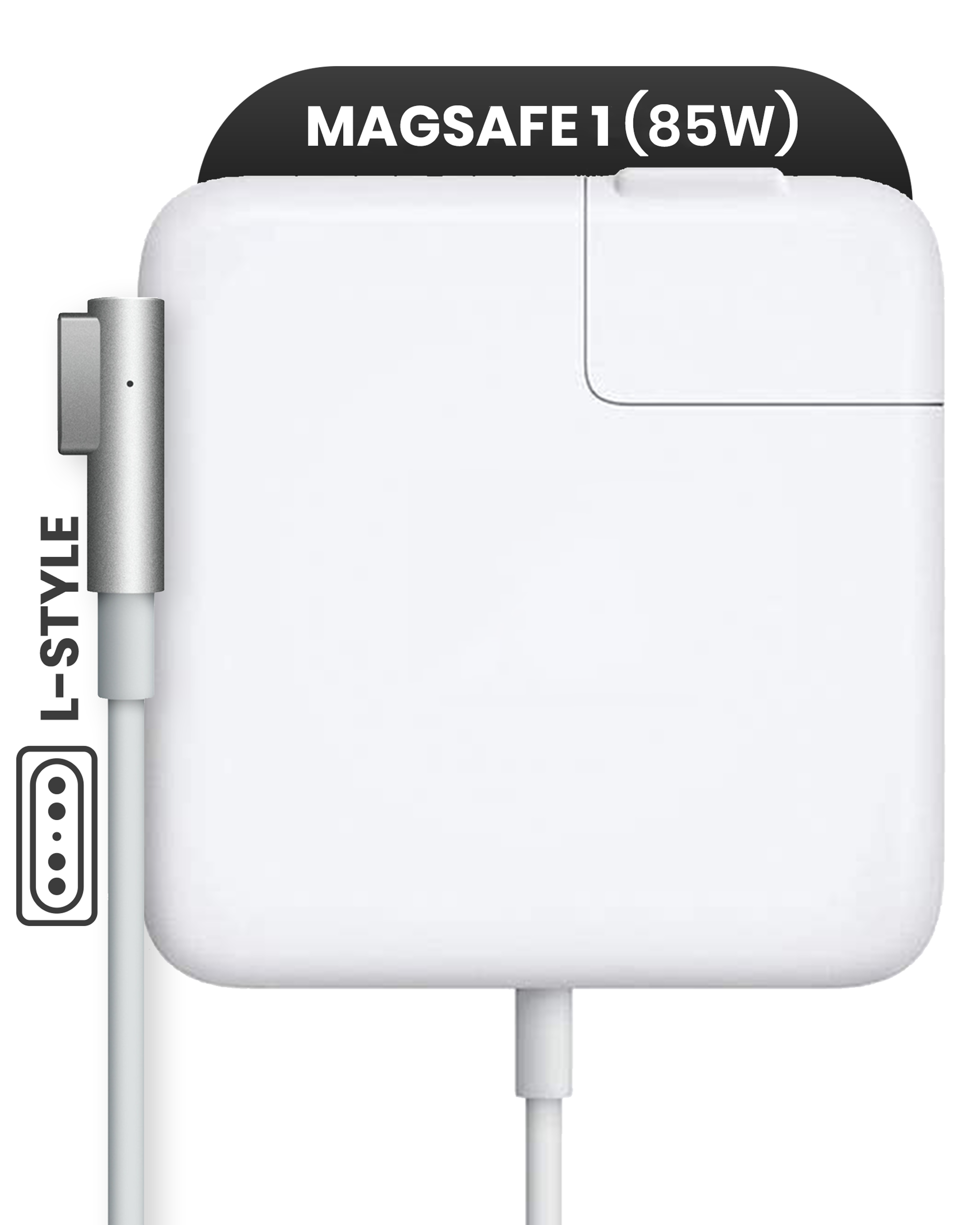 85W MagSafe 1 Power Adapter With Cable (L-Style) For MacBook (OEM Pull Grade: A/B)