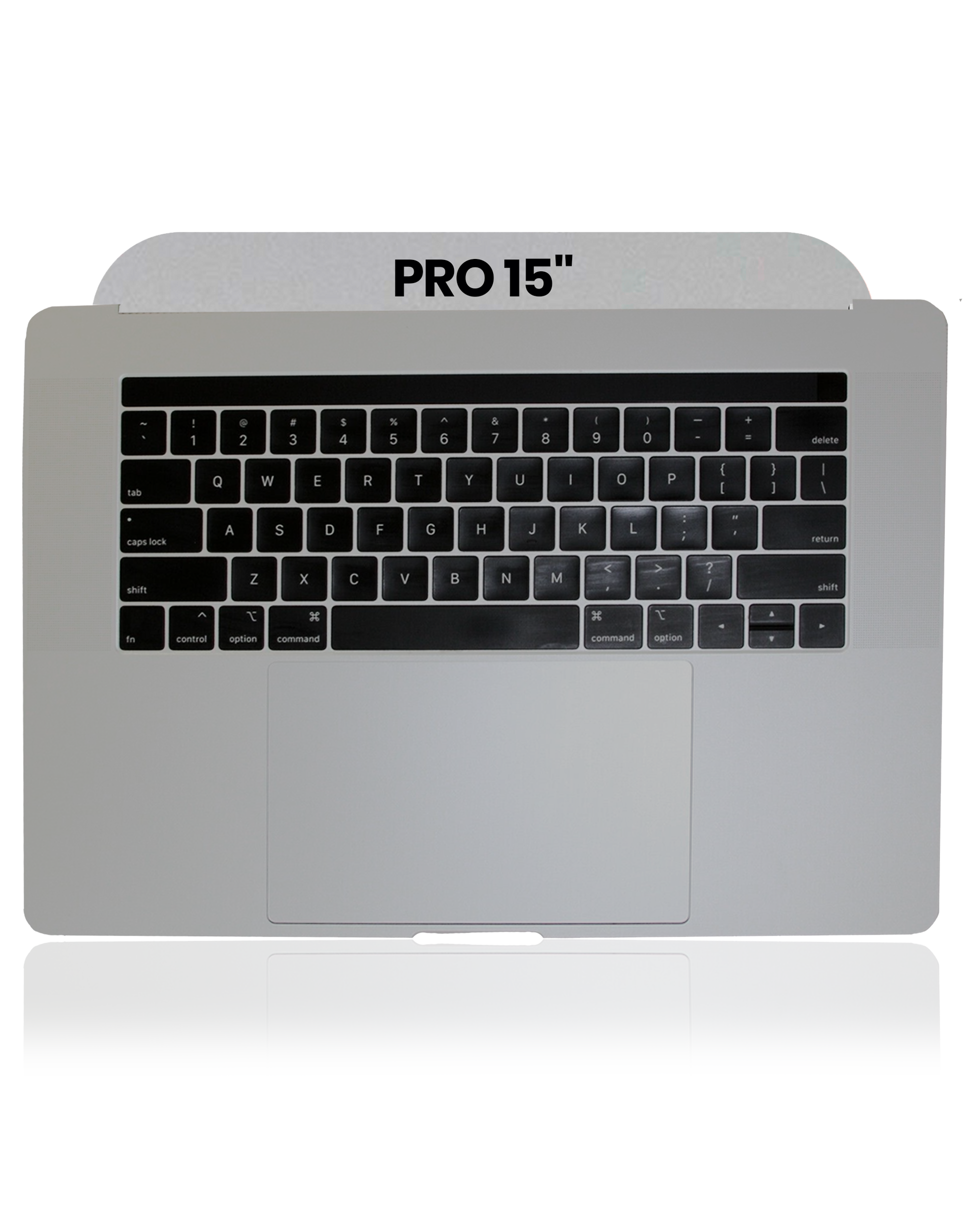 Top Case With Keyboard And Trackpad Compatible For MacBook Pro 15" Touch Bar (A1990 / Late 2018 / Early 2019) (US English) (Used OEM Pull: Grade B/C) (Space Gray)