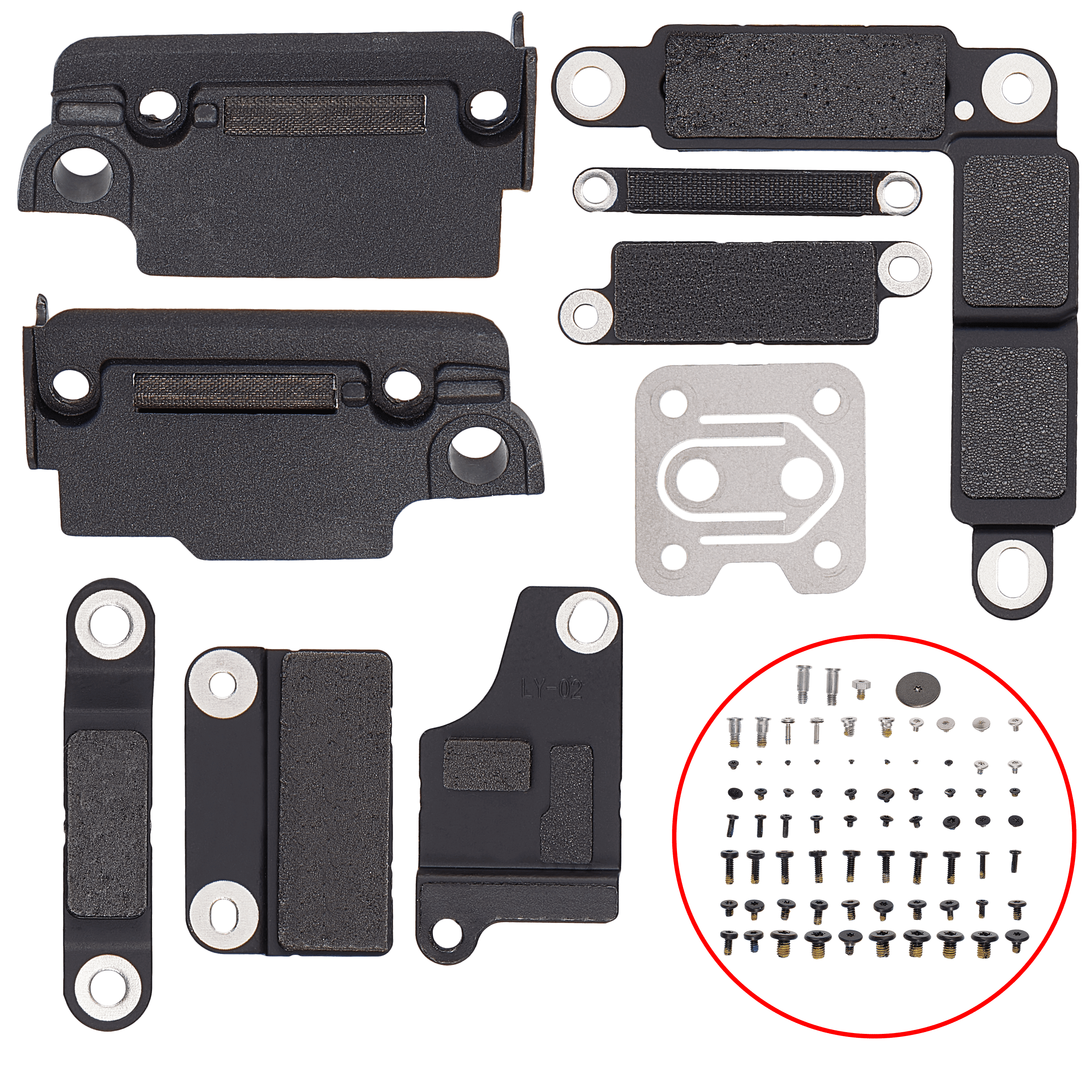 Full Set Small Metal Bracket And Screw Set Compatible For MacBook Pro 13" (A2338 / Late 2020)