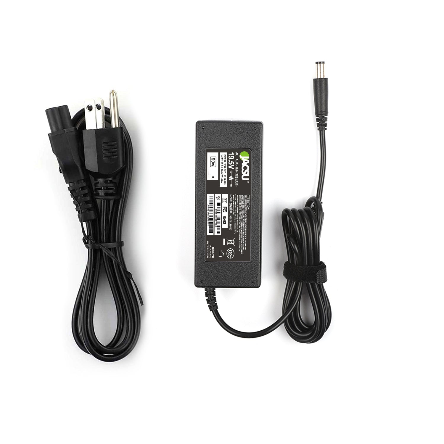 Jacsu 19.5V 4.62A 90W Pin 7.4x5.0m Laptop Charger Adapter FOR DELL Latitude D505 D800 D810 D820 E5530,E5400,M70