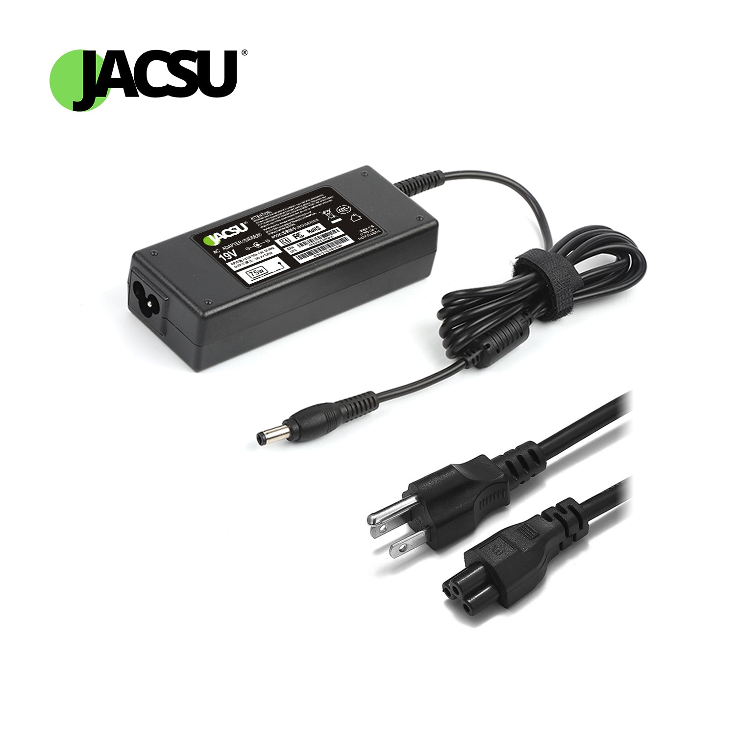 Jacsu 19V 3.95A PIN 5.5X2.5 75 W Laptop Adapter/Charger For Toshiba Mini NB100 Satellite C55DT-A C70D-B By