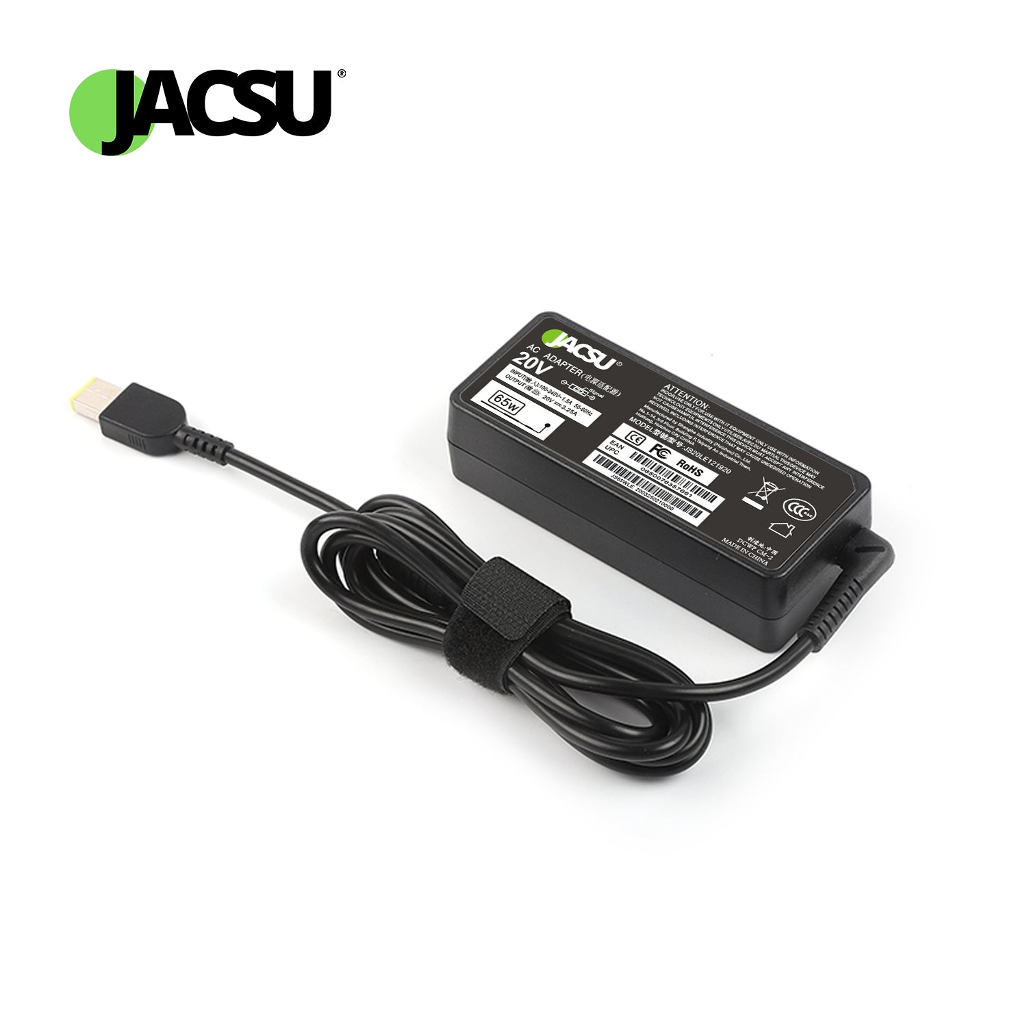 Jacsu 20V 3.25A 65W USB AC Laptop Charger Adapter For Lenovo Thinkpad X301S X230S G500 G405 X1 Carbon E431 E531