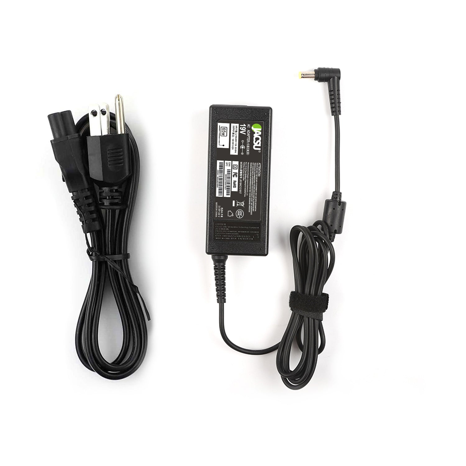 Jacsu 19V 3.42A 65W Pin Size 5.5x1.7 Laptop Power Adapter Charger For Acer A11-065N1A ADP-65VH B /ADP-65 PA-1650 1700-02 B