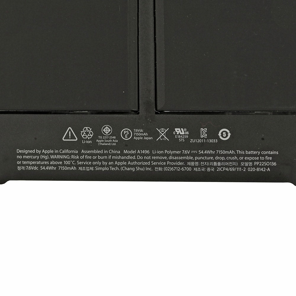 Avance A1496 7.6V-54.4WH 7150MAH Battery for Apple MacBook Air 13" A1466 2013-2017